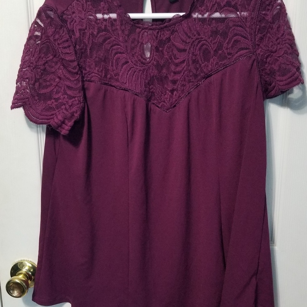 Torrid Deep Purple Lace Blouse